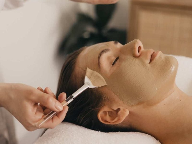 Restorative facial treatment with nourishing clay mask, promoting relaxation and wellbeing at RÌGH Properties Edinburgh spa
